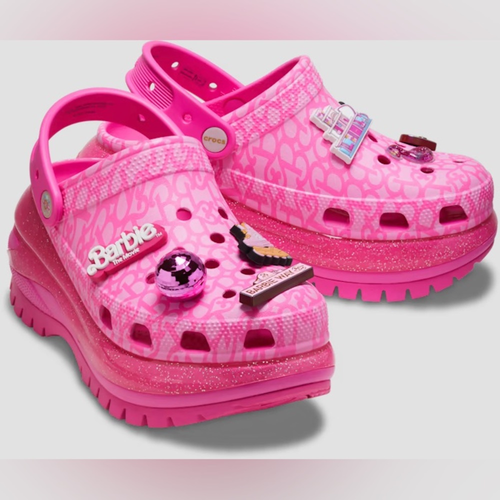 Barbie TheMovie Mega Crush Crocs Pink Women's Size 10